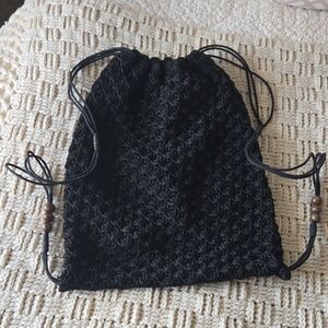 Vintage Y2K Old Navy Black Crochet Bag